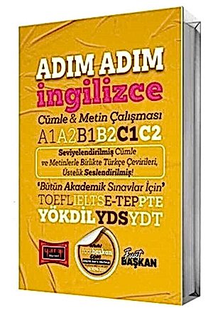 Resim Yargı Yayınları YÖKDİL YDS YDT TOEFL IELTS E-Tep Adım Adım İngilizce Cümle & Metin Çalışması A1 A2 B1 B2 C1 C2