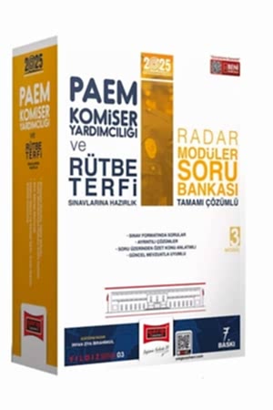 Resim Yargı Yayınları 2025 PAEM Komiser Yardımcılığı ve Rütbe Terfi Sınavlarına Hazırlık Radar Serisi Tamamı Çözümlü Modüler Soru Bankası Seti
