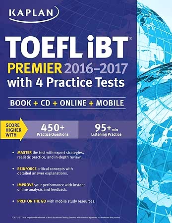 Resim Kaplan TOEFL Ibt Premier 2016-2017 with 4 Practice Tests 6e