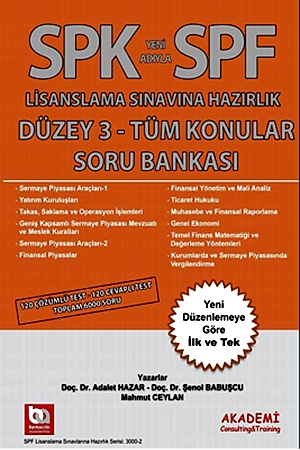 Resim SPF Lisanslama Sınavına Hazırlık Düzey 3 Tüm Konular Soru Bankası