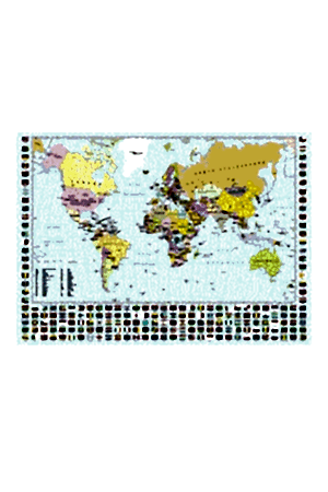 Resim Dünya Haritası / World Map - 260 Parça - 3319