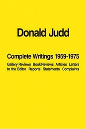 Resim Donald Judd Complete Writings 1959–1975