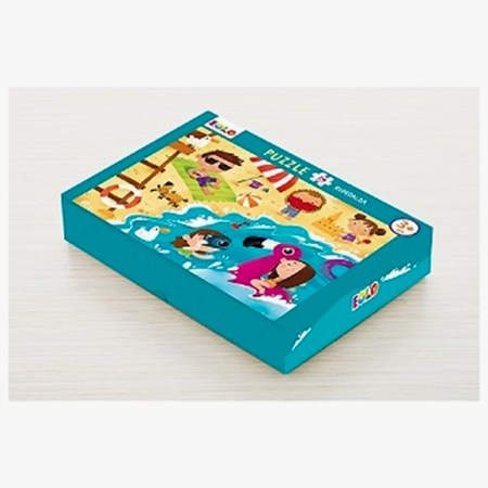 Resim 24 Parça Yer Puzzle - Kumsalda
