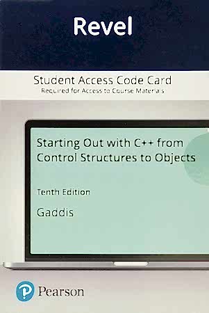 Resim Digital Access Code - Starting Out with C++ from Control Structures to Objects 10e