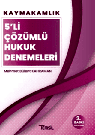 Resim Kaymakamlık 5’li Çözümlü Hukuk Denemeleri