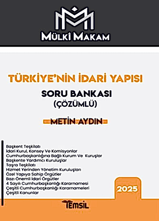 Resim MÜLKÎ MAKAM Türkiye'nin İdari Yapısı Soru Bankası