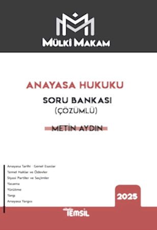 Resim MÜLKÎ MAKAM Anayasa Hukuku Soru Bankası (Çözümlü)