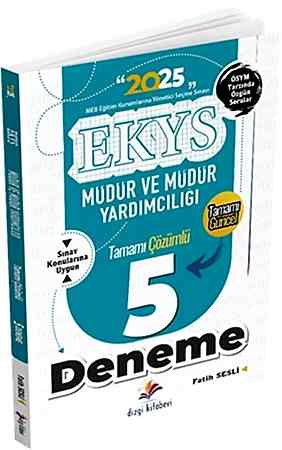Resim Dizgi Kitap 2025 MEB EKYS Müdür ve Müdür Yardımcılığı Tamamı Çözümlü 5`li Deneme