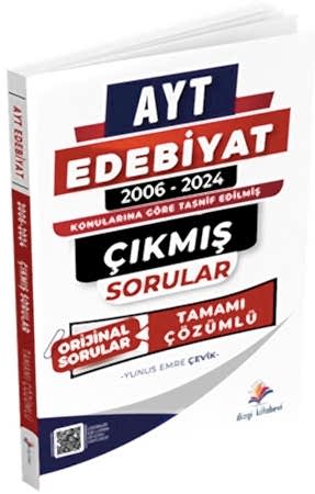 Resim Dizgi Kitap 2025 AYT Edebiyat Konularına Göre Tasnif Edilmiş Tamamı PDF Çözümlü Çıkmış Sorular