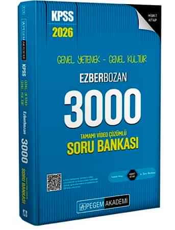 Resim 2026 KPSS Genel Yetenek Genel Kültür Ezberbozan 3000 Tamamı Video Çözümlü Soru Bankası