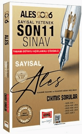Resim 2026 ALES VIP Sayısal Yetenek Son 11 Sınav Çıkmış Sorular (13 Nisan 2025 Sınavı Dahil)