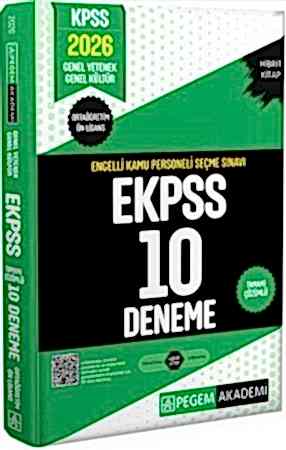Resim 2026 E-KPSS Engelli Kamu Personeli Seçme Sınavı Tamamı Çözümlü 10 Deneme (Ortaöğretim-Ön Lisans)