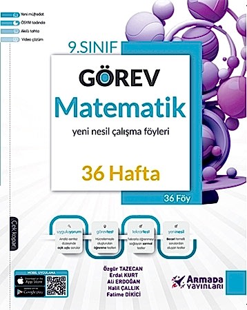 Resim Armada Yayınları Görev 9. Sınıf Matematik Yeni Nesil Çalışma Föyleri (36 HAFTA)
