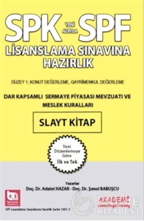 Resim SPK Yeni Adıyla SPF Lisanslama Sınavına Hazırlık Dar Kapsamlı Sermaye Piyasası Mevzuatı ve Meslek Kuralları